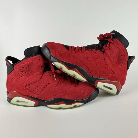 Nike Air Jordan 6 Retro Toro Bravo Sneakers Men's 9.5 Red Black CT8529-600 - Picture 10 of 11